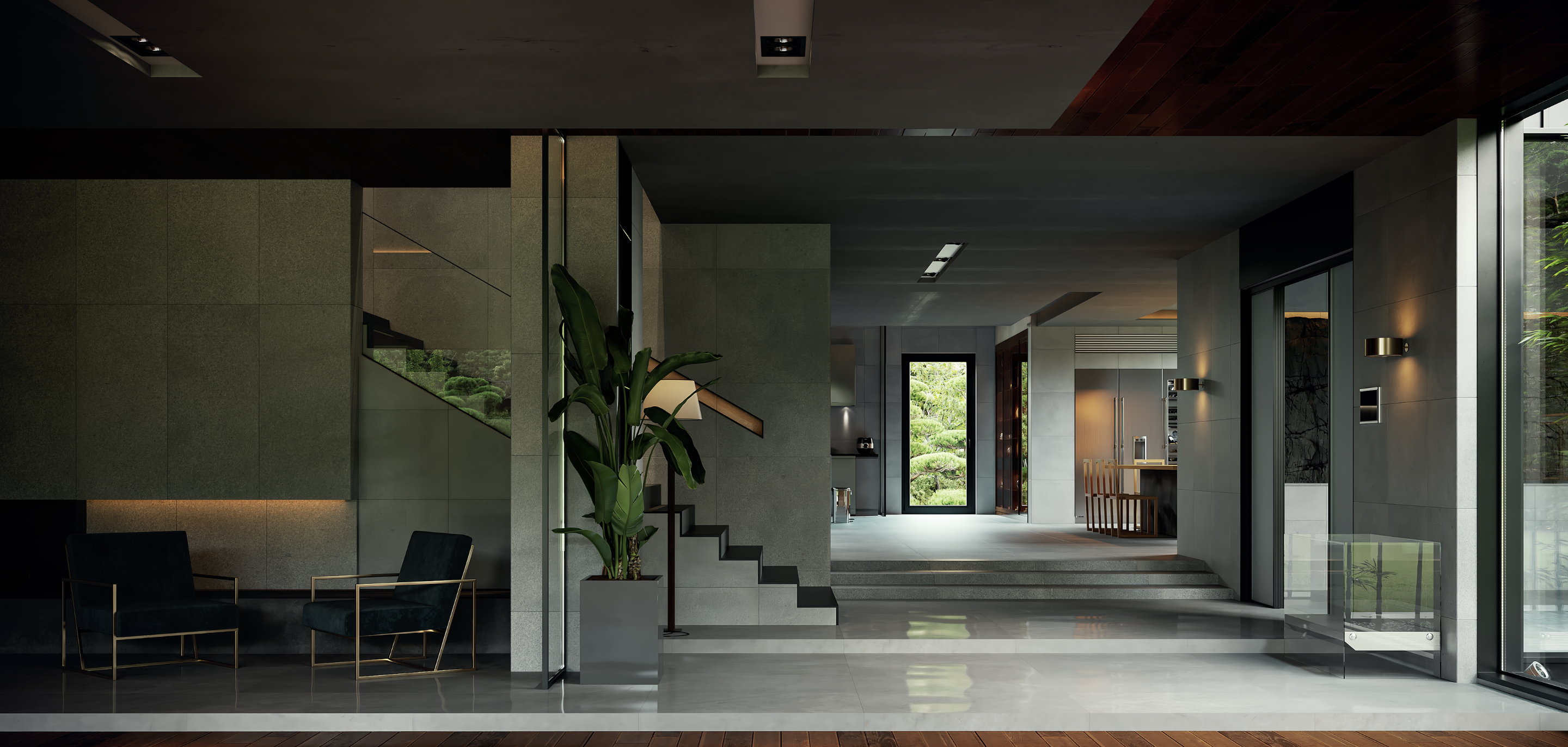 Interieur van het huis van de rijke Park-familie